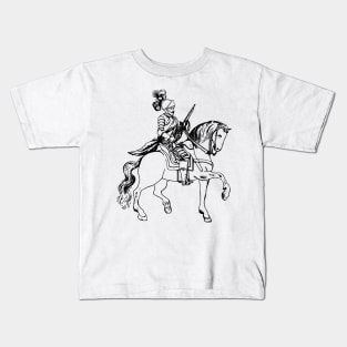 Medieval Knight on Horseback Kids T-Shirt